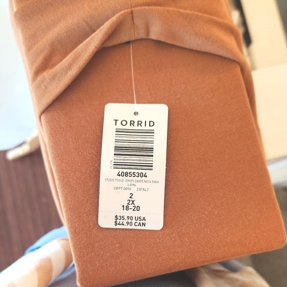 🏷️Torrid Studio Tissue Jersey Drape Neck Tank 2X - Picture 9 of 11